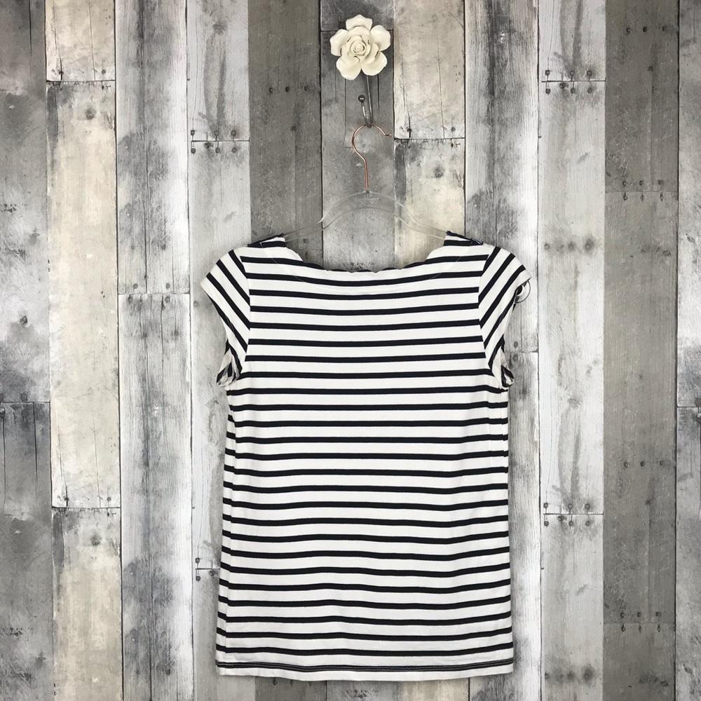 Meadow Rue Palermo Striped Embroidery Top Sm EUC - Picture 3 of 8